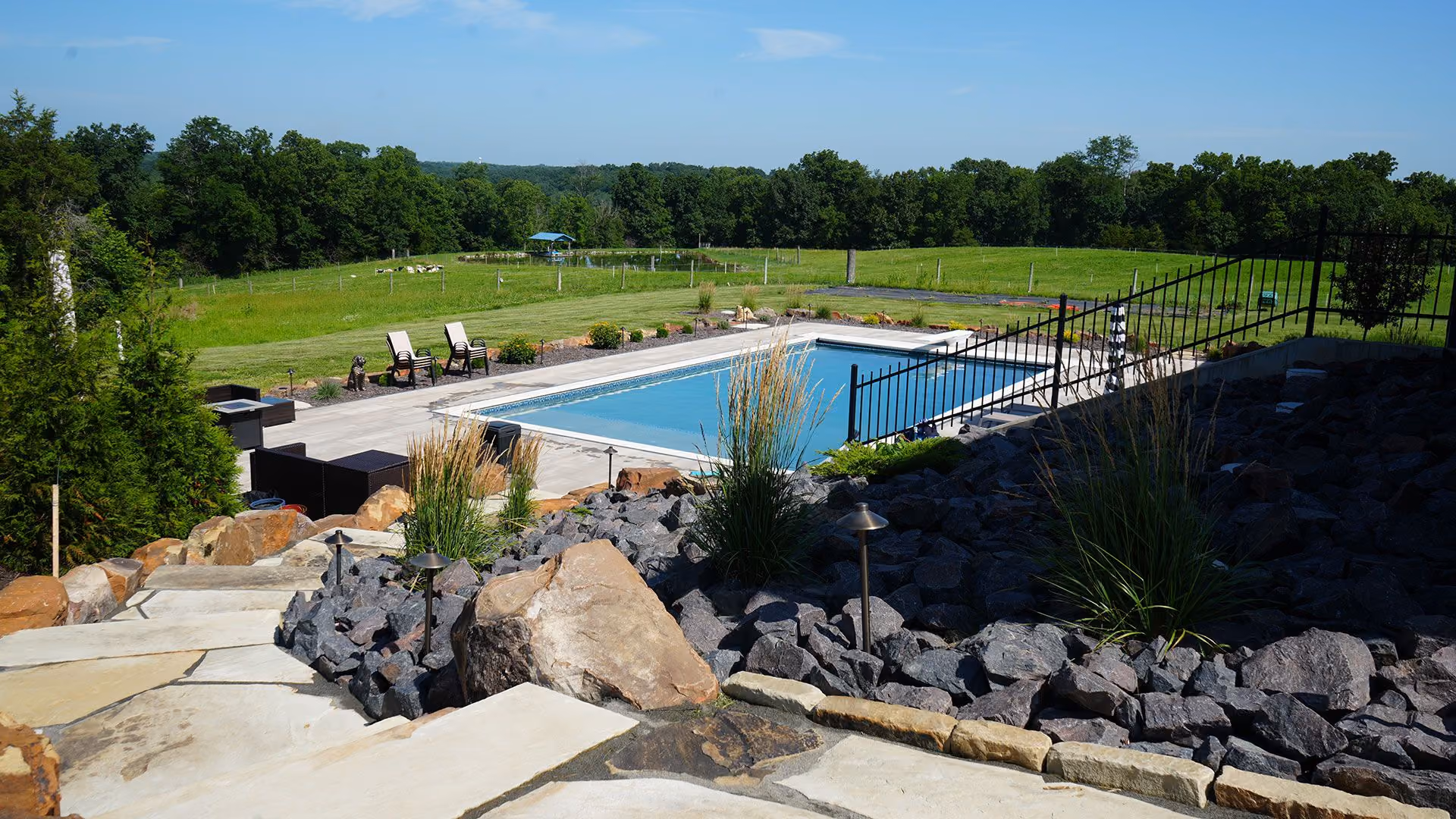 Custom outdoor living space with paver hardscaping | Elite Outdoor | Quincy, Illinois