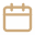 Icon of a calendar with a check mark inside it on an orange background square.