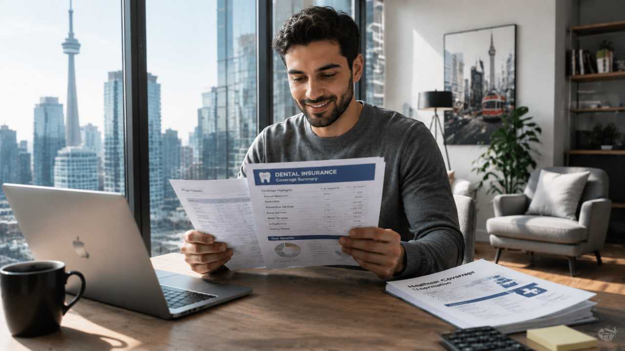 Patient reviewing dental insurance coverage documents