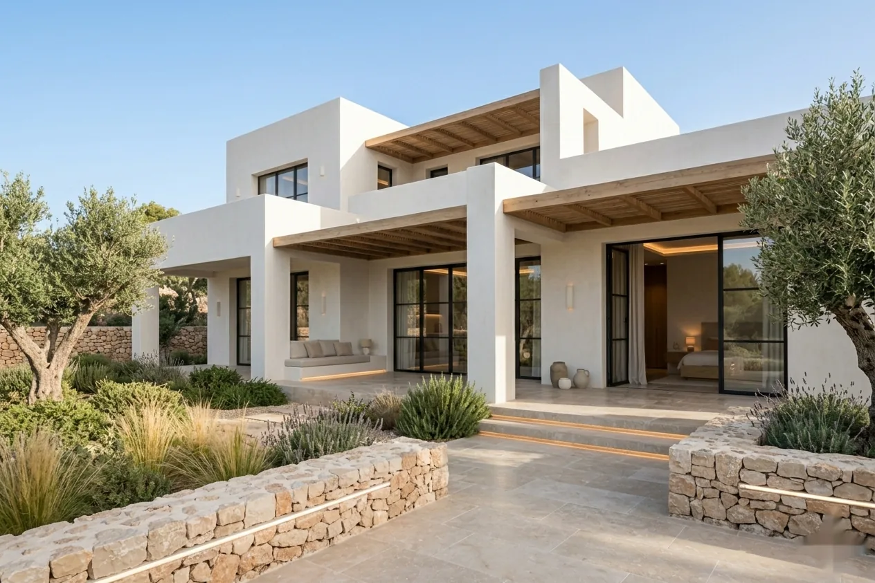 Villa mediterrânica de construção nova