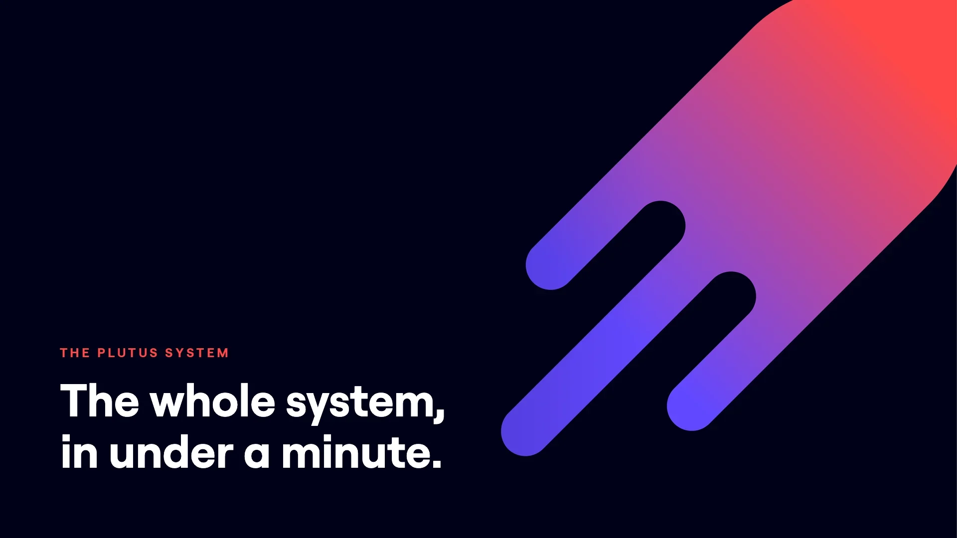 The Plutus system in 90 seconds, video