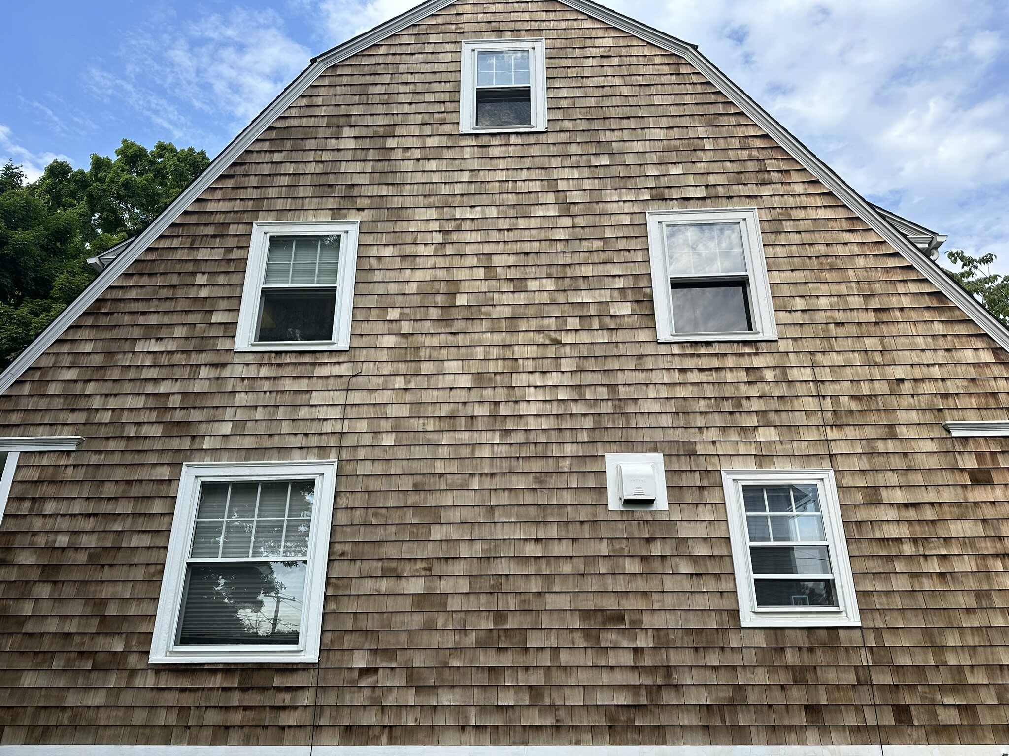 Clean cedar shake roof after Eagle's soft wash