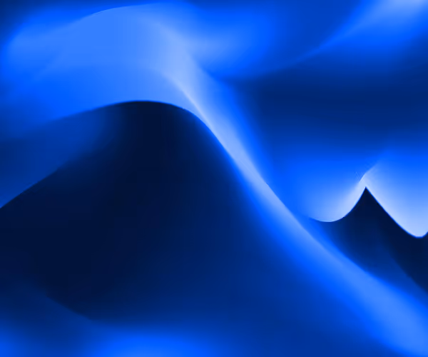 Abstract flowing blue shapes 