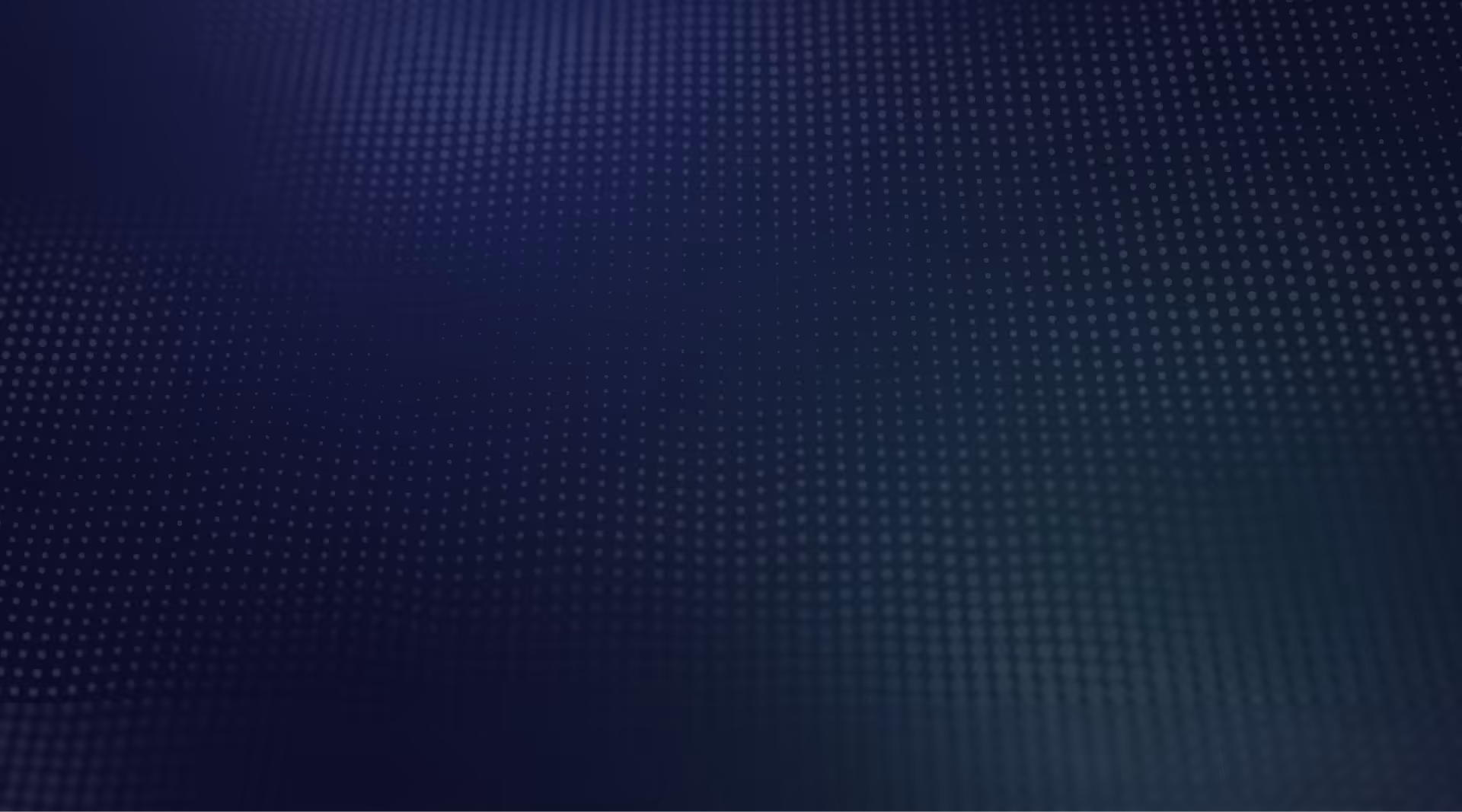 Dark blue gradient background with a pattern of evenly spaced small dots forming a subtle wave effect.