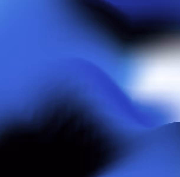 Abstract blue and black gradient with soft, flowing shapes and a bright white highlight.