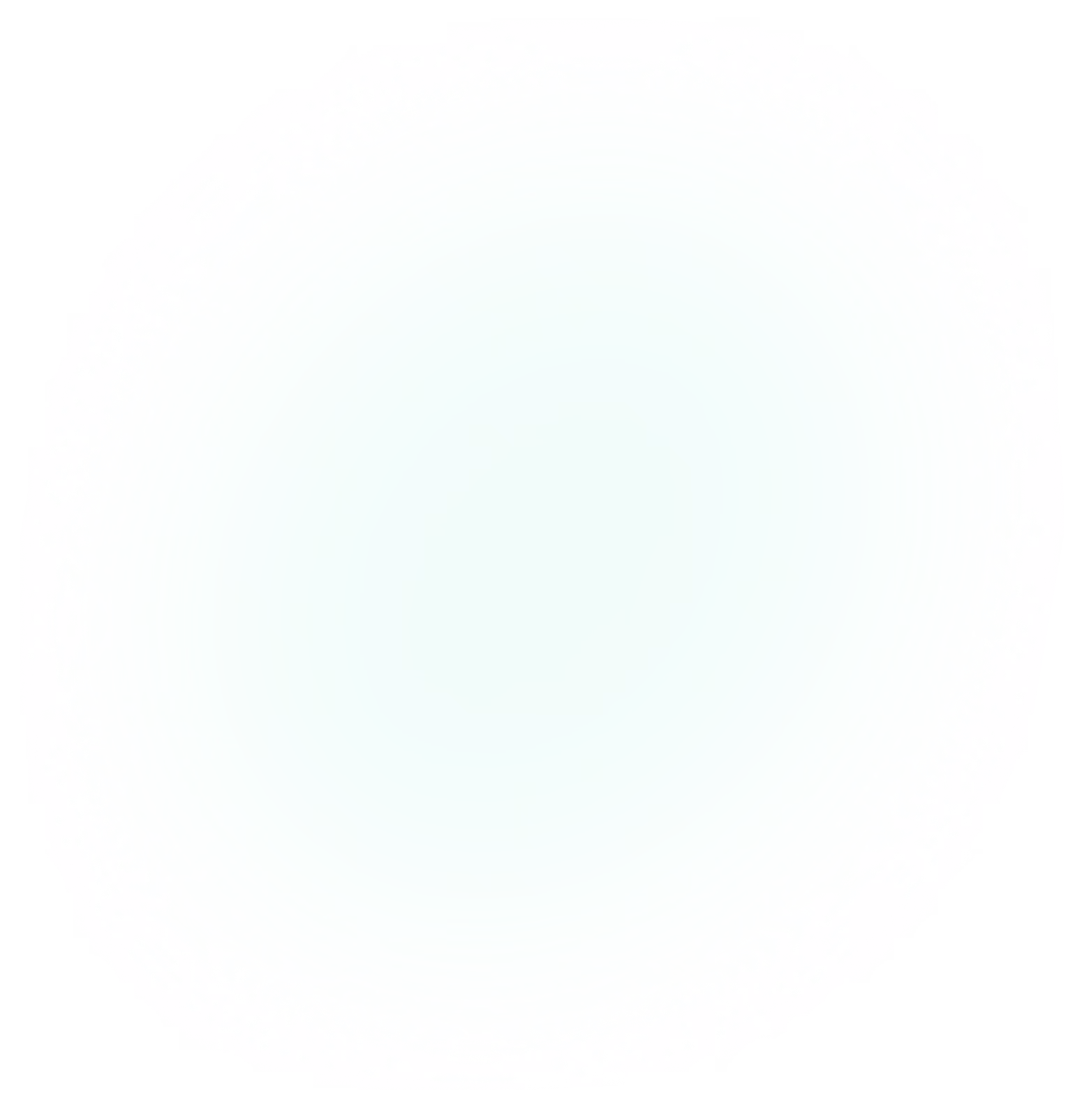 Soft glowing greenish-blue circular gradient with a bright center fading outward.