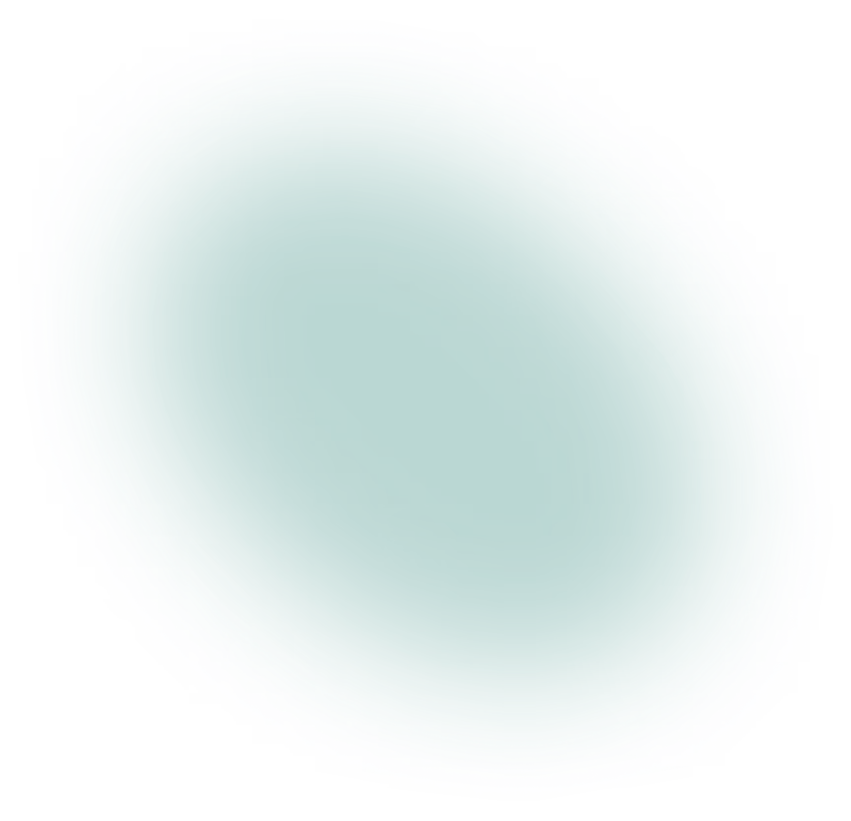 Green elliptical shape with glowing cyan outer edge on a black background.