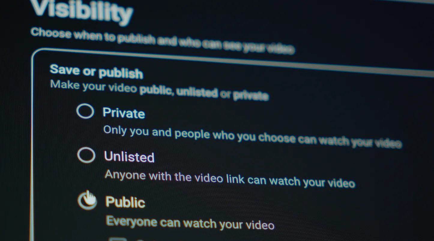 Media content being made public for the internet. 