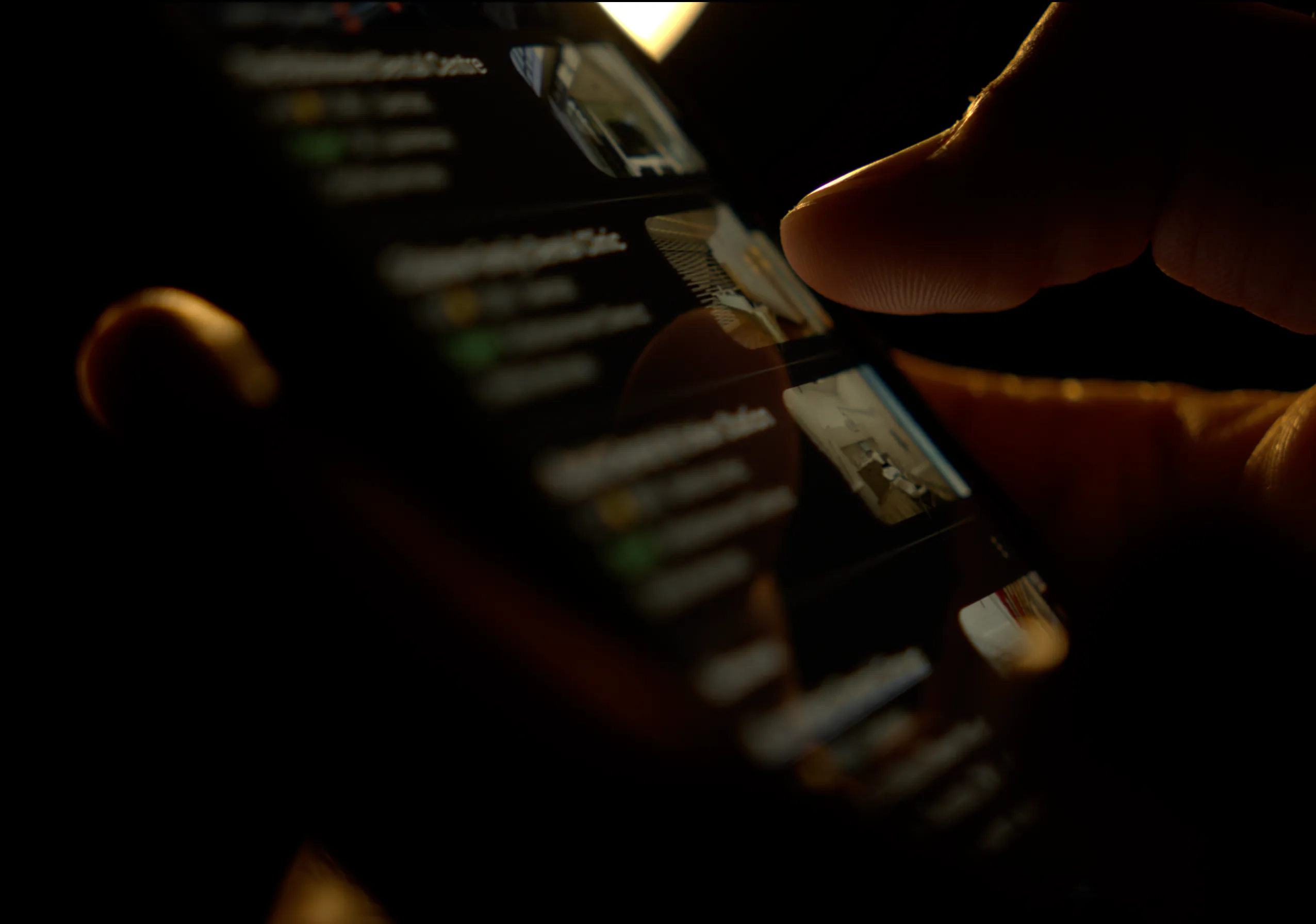 Man reviewing a list of google business profiles on his phone.