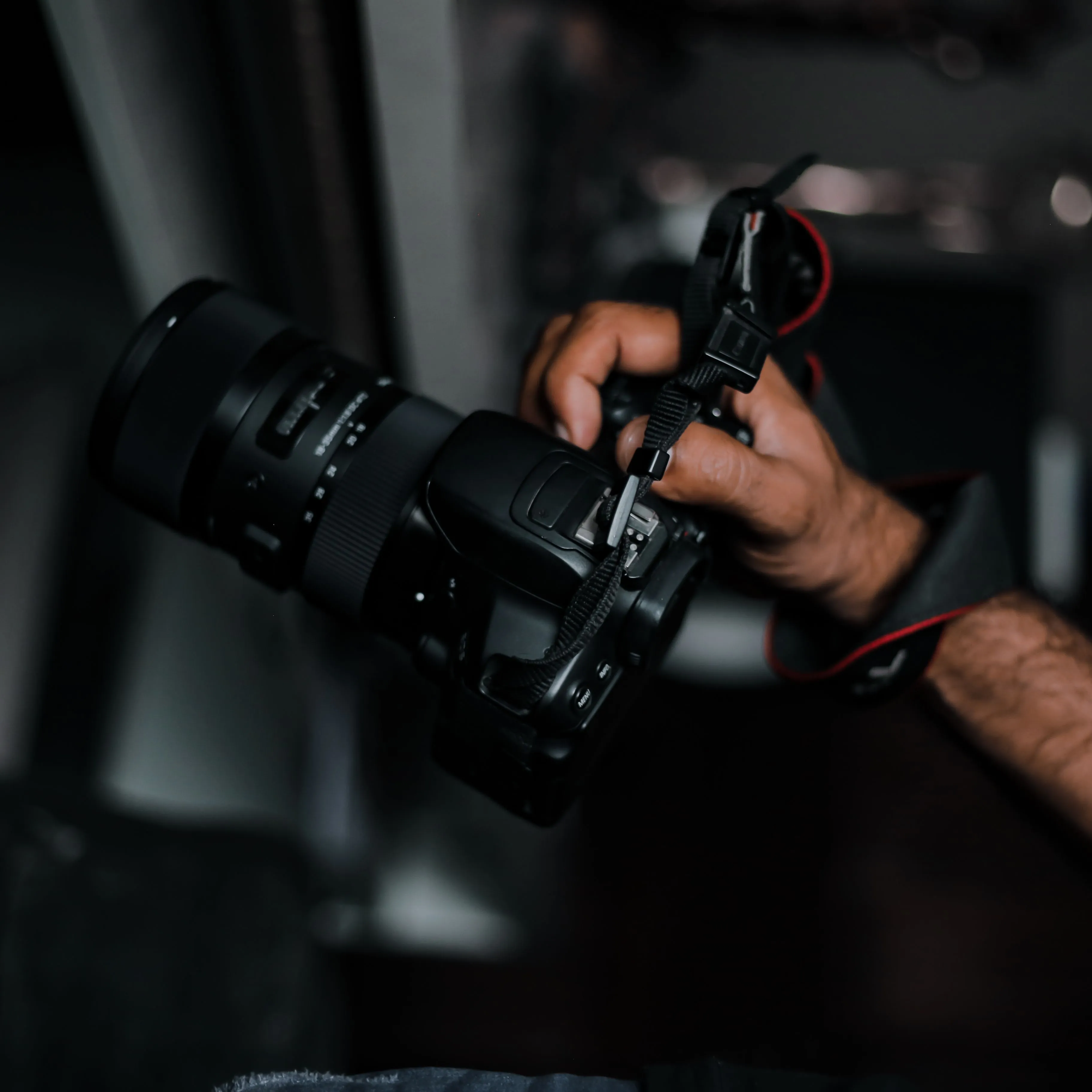 Digital Camera being held.
