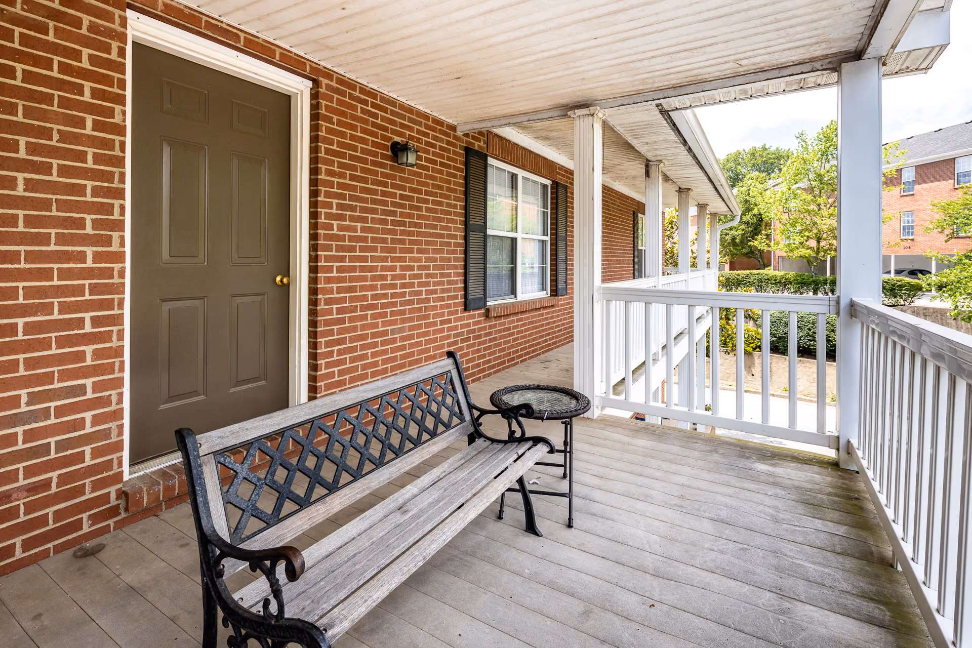 Porch with bench