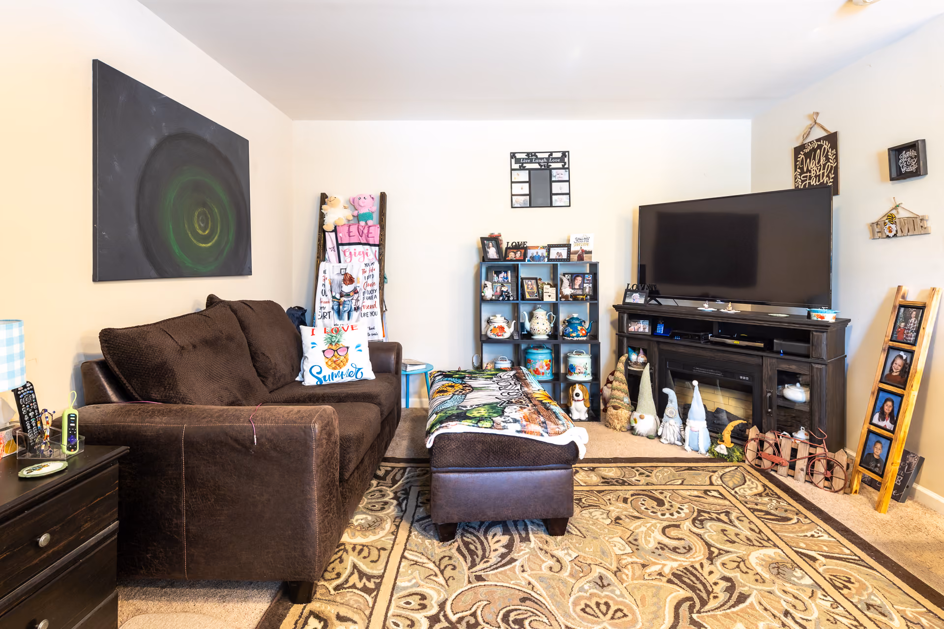 Living area with sofa