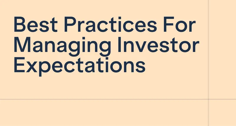 Best Practices For Managing Investor Expectations