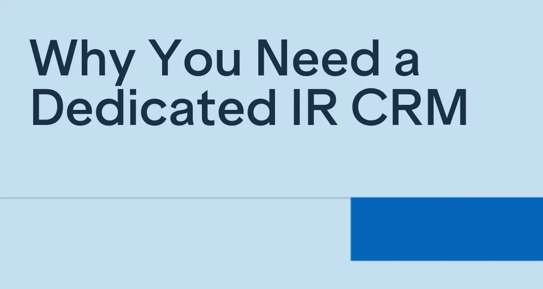 Why You Need a Dedicated Investor CRM