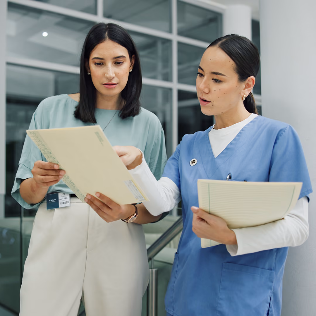 Healthcare professionals at work