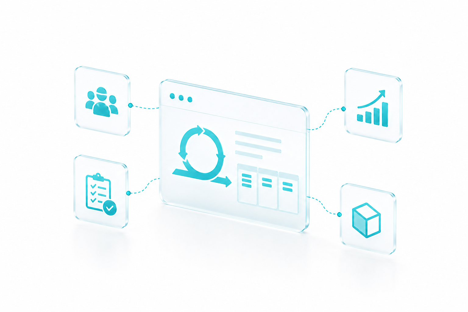 Illustration representing agile product development.