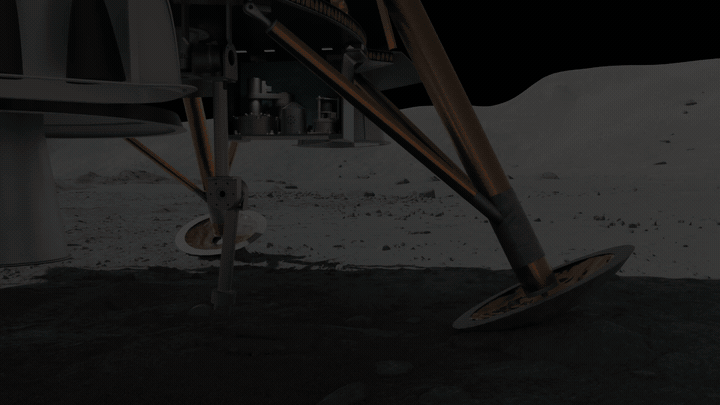 Animated rendering of the Interlune Prospect Moon mission