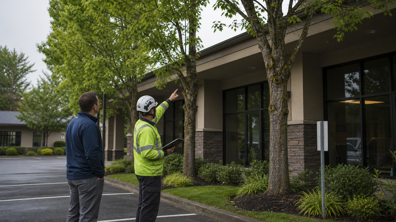 How Should Trees Be Maintained Around Commercial Buildings in Springfield, OR?