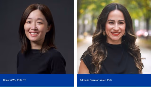 Side-by-side headshots of two researchers, Chao-Yi Wu and Edmarie Guzmán-Vélez