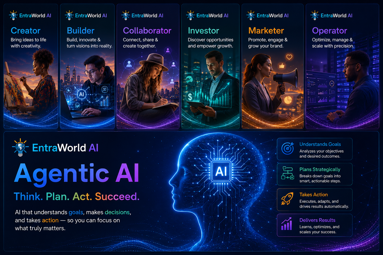 EntraWorld AI personas alongside the Agentic AI engine