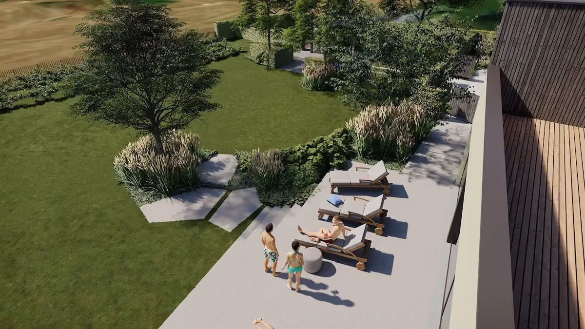 Jardin des Chambres du Donat à Sainte-Cécile