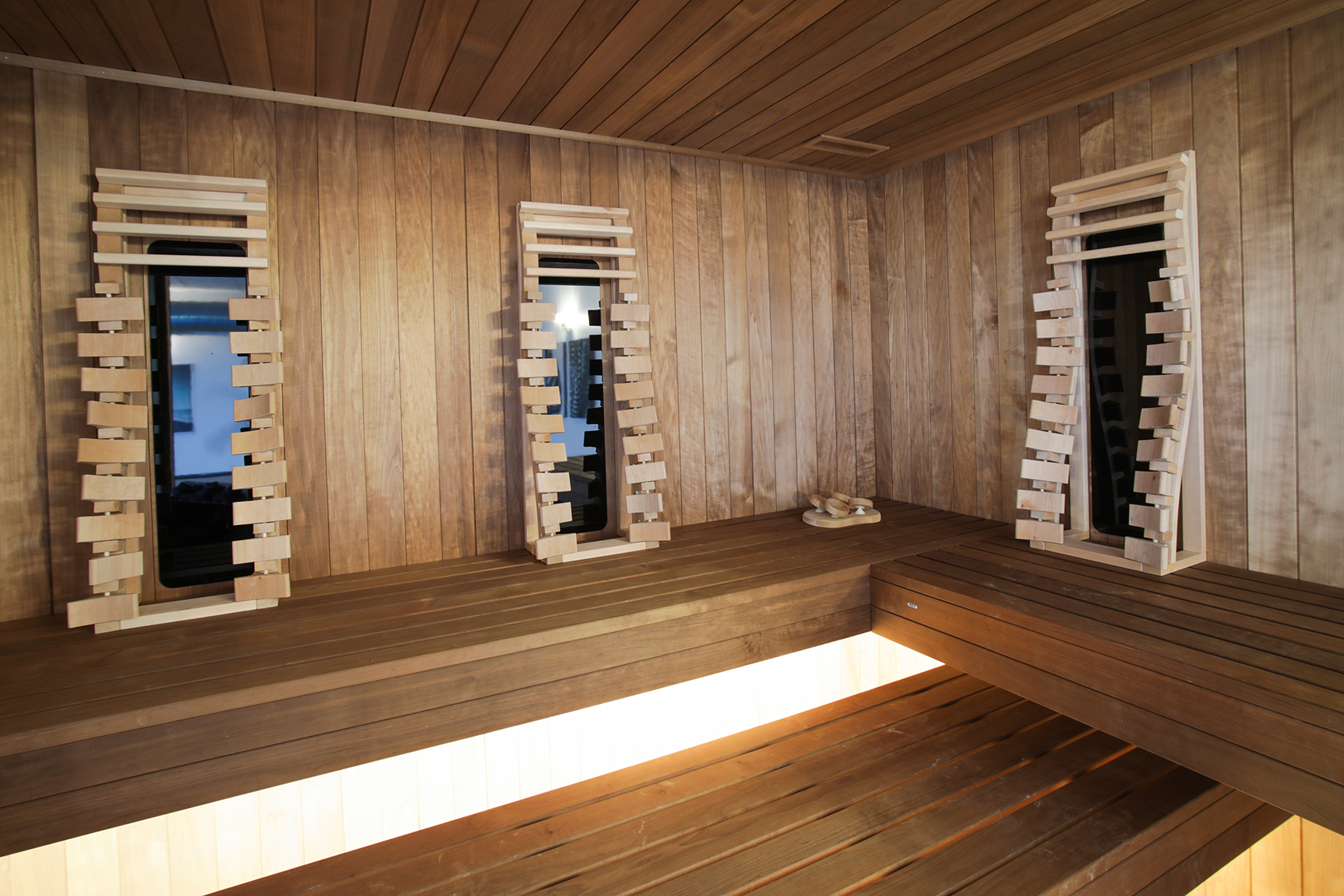 Sauna de l’espace wellness des Chambres du Donat