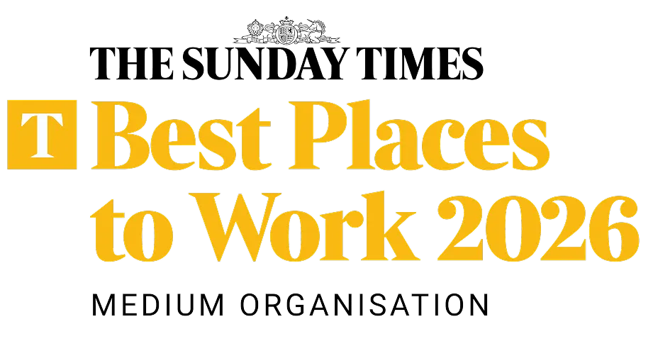 The Sunday Times Best Places to Work 2026 badge for medium organisations
