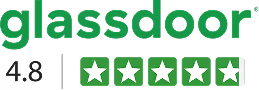 Glassdoor rating of 4.8 out of 5 stars
