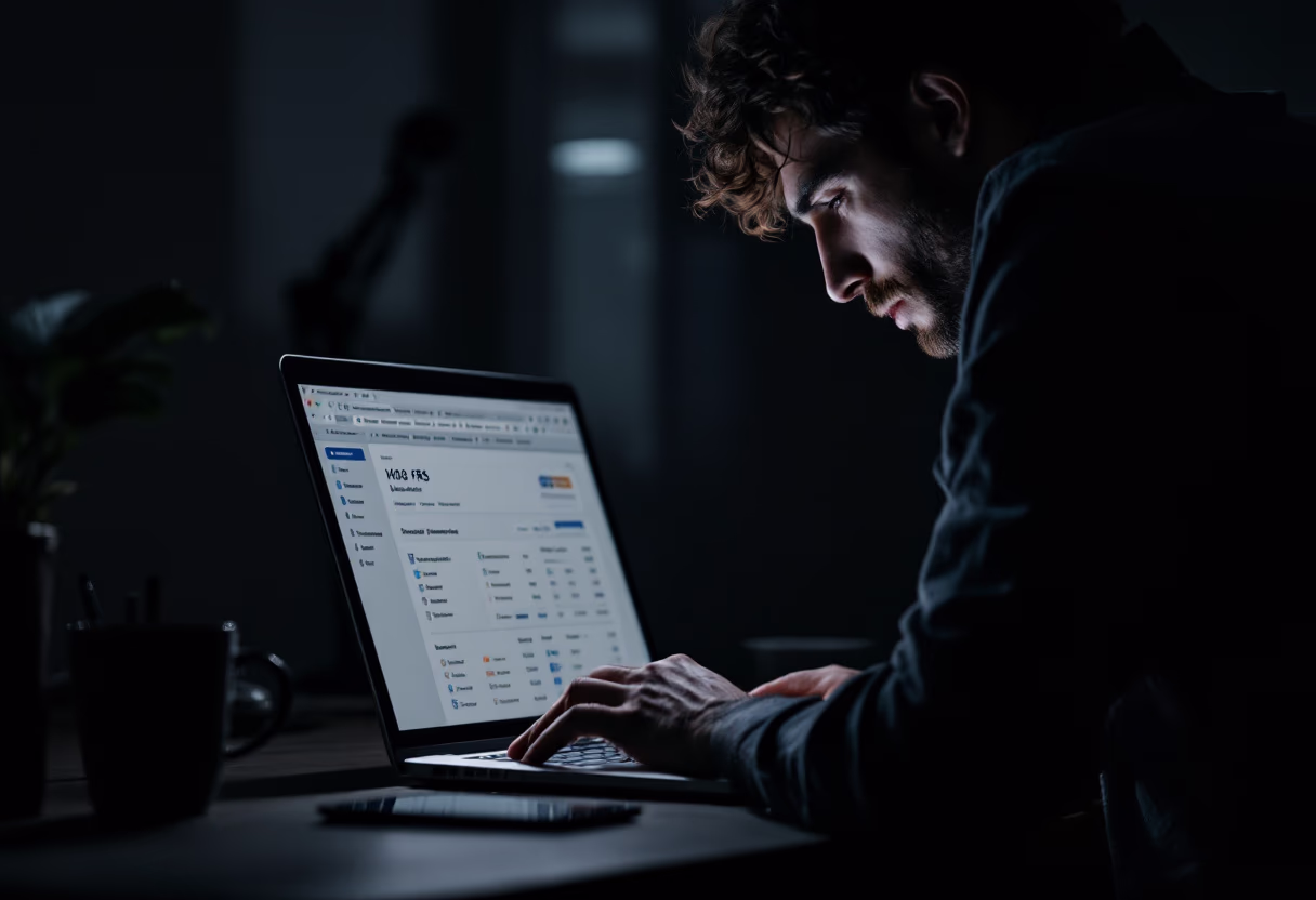 interface image of employee interacting with hr software