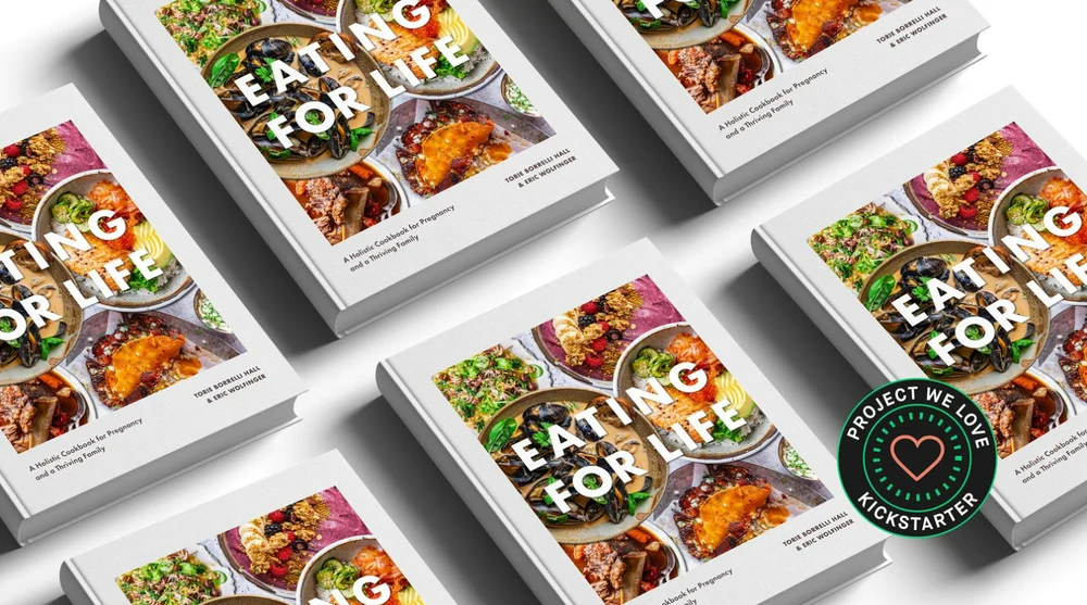 Eating for Life cookbooks with Kickstarter Project We Love badge