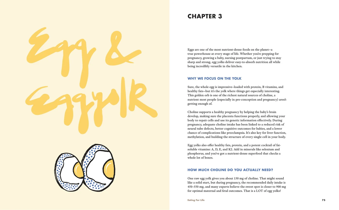 Egg and Egg Yolk chapter opener from Eating for Life