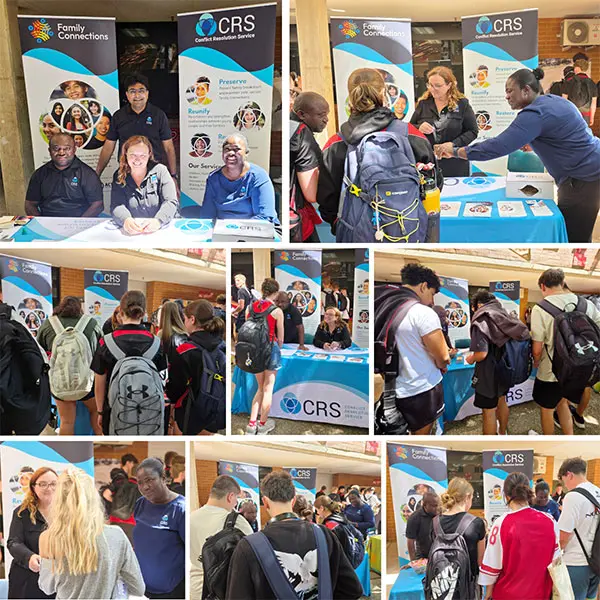 The CRS team engaging with students at Erindale College.