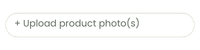 "Upload product photos" button from the ListSage app