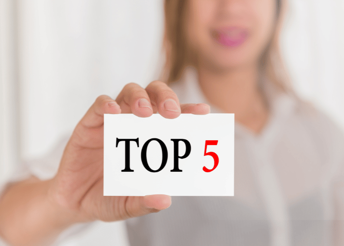 Top 5 frameworks