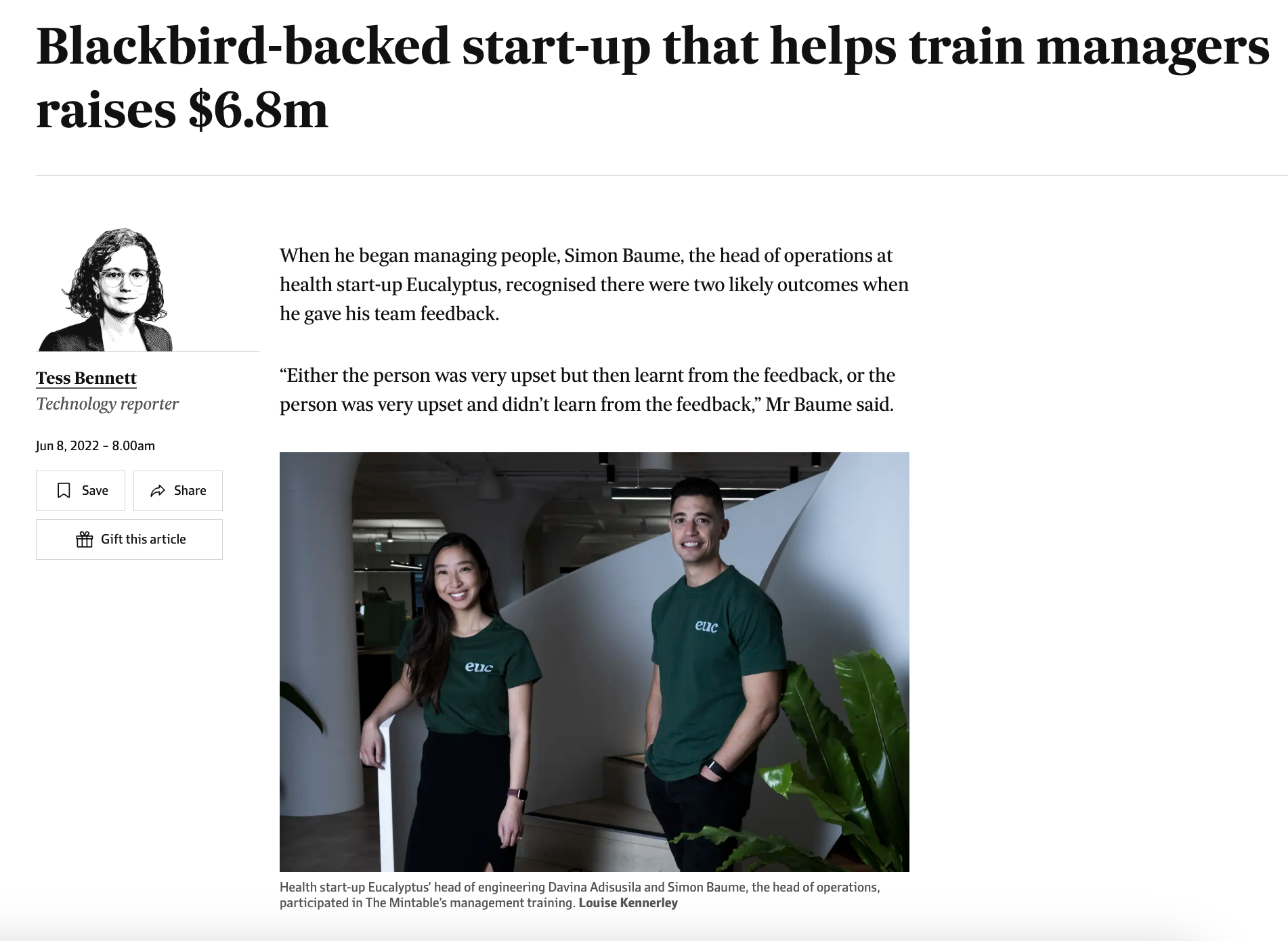 The Mintable featured in the AFR