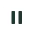 Black pause icon with two vertical bars on a white background.