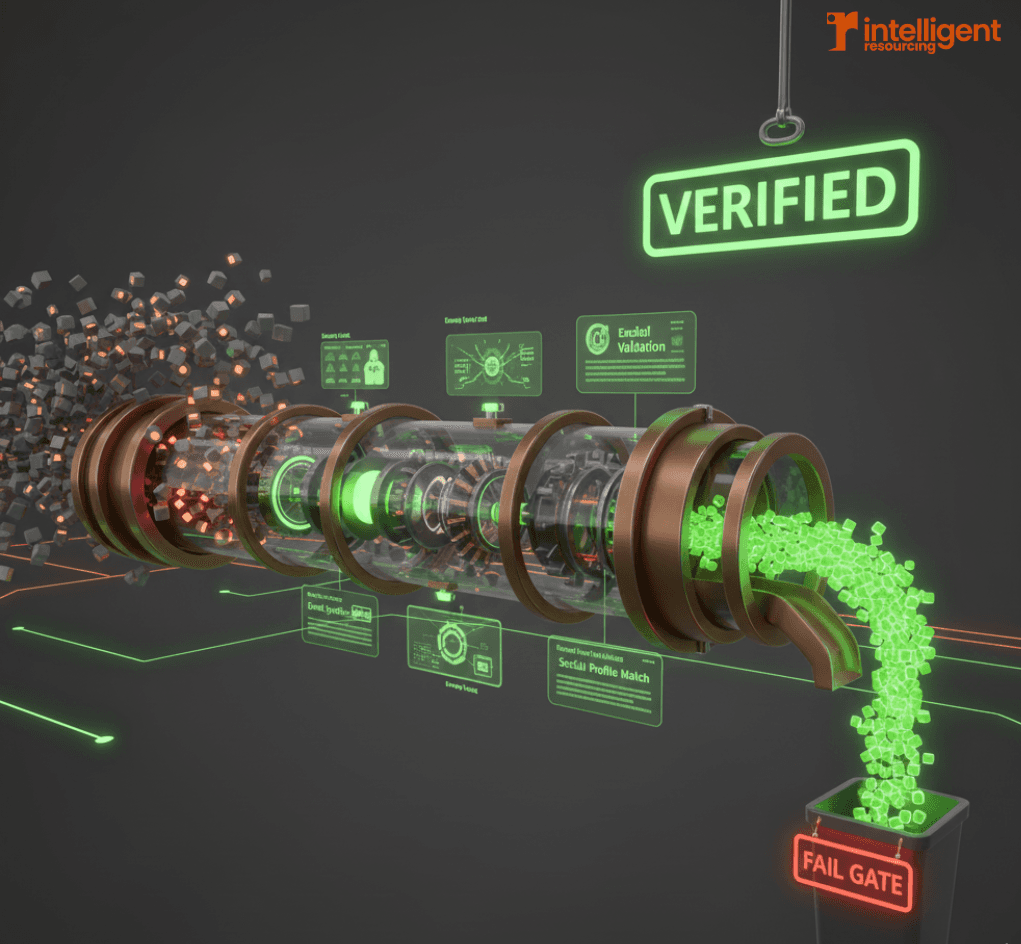 A reliable workflow routes every record through verification gates before activation, with a clear fail path.