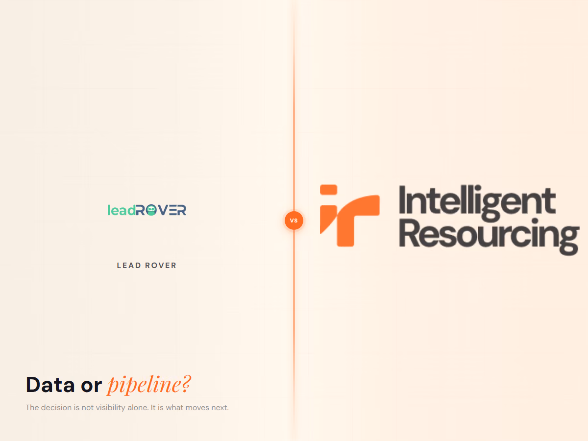 Intelligent Resourcing vs Lead Rover for B2B Growth, article cover