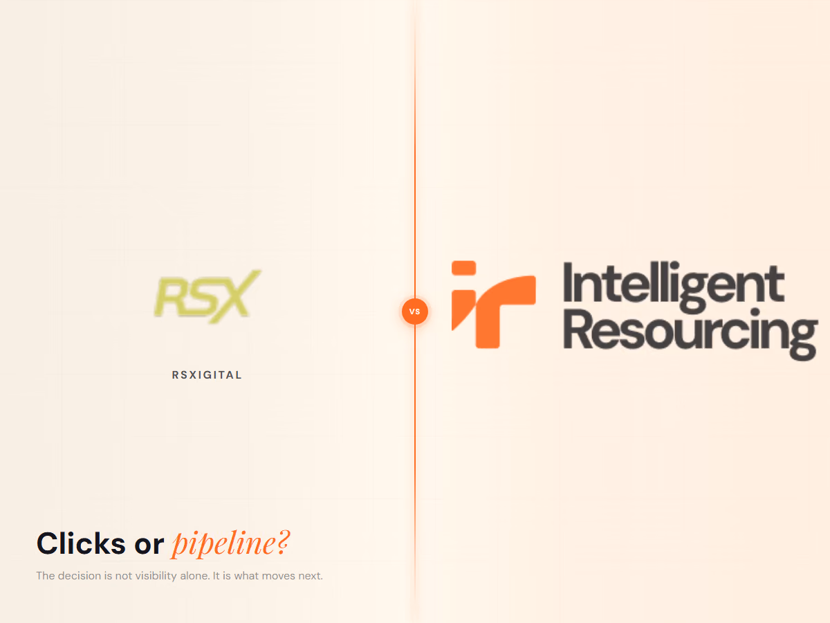Intelligent Resourcing vs RSXigital for 2026 B2B Growth, article cover