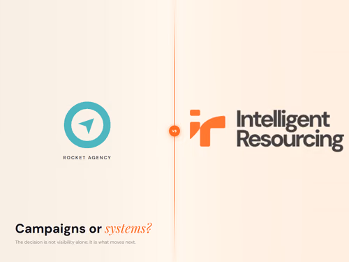 Rocket Agency vs Intelligent Resourcing: Campaigns or Systems, article cover