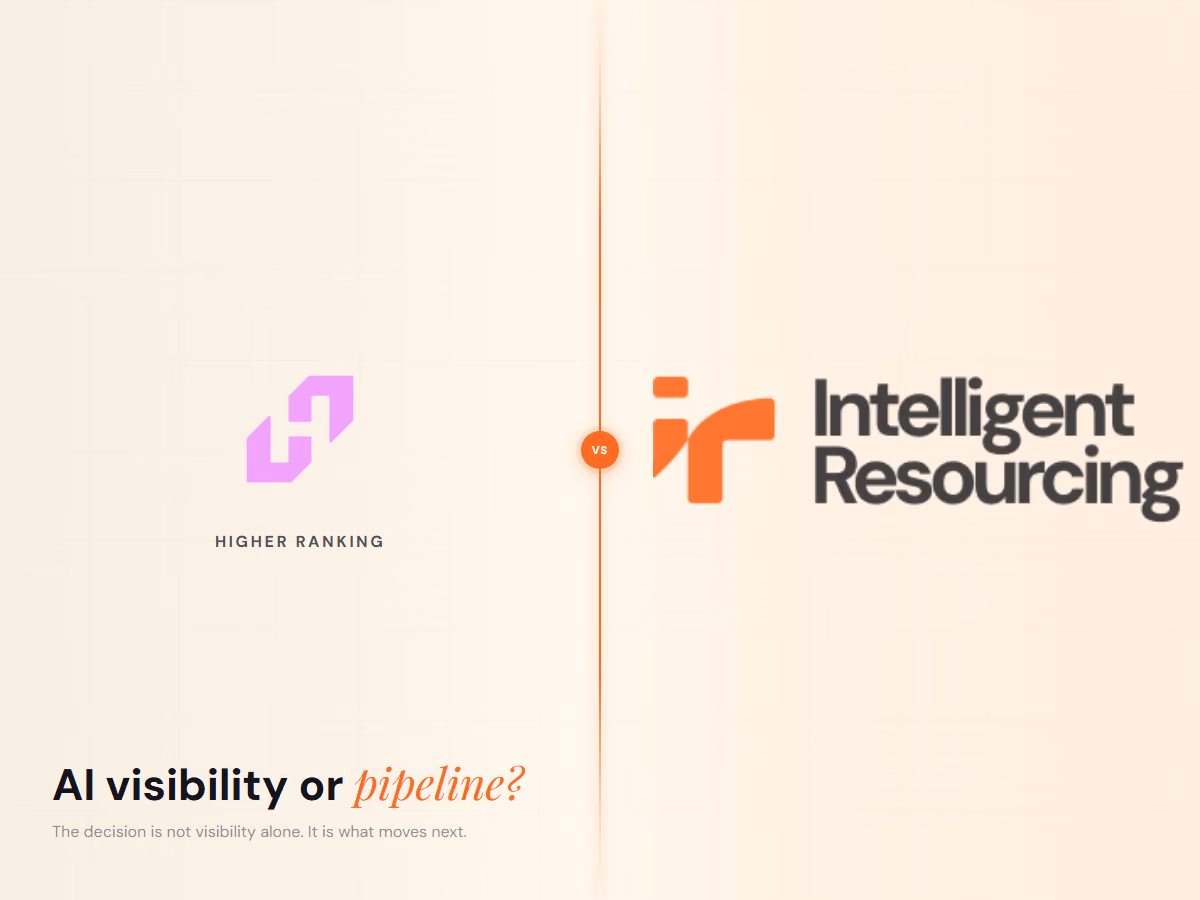 Intelligent Resourcing vs Higher Ranking for AI Visibility, article cover