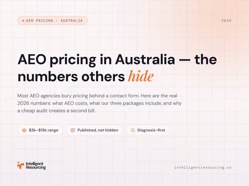 AEO Pricing Australia 2026: What Other Agencies Hide and What We Charge, article cover