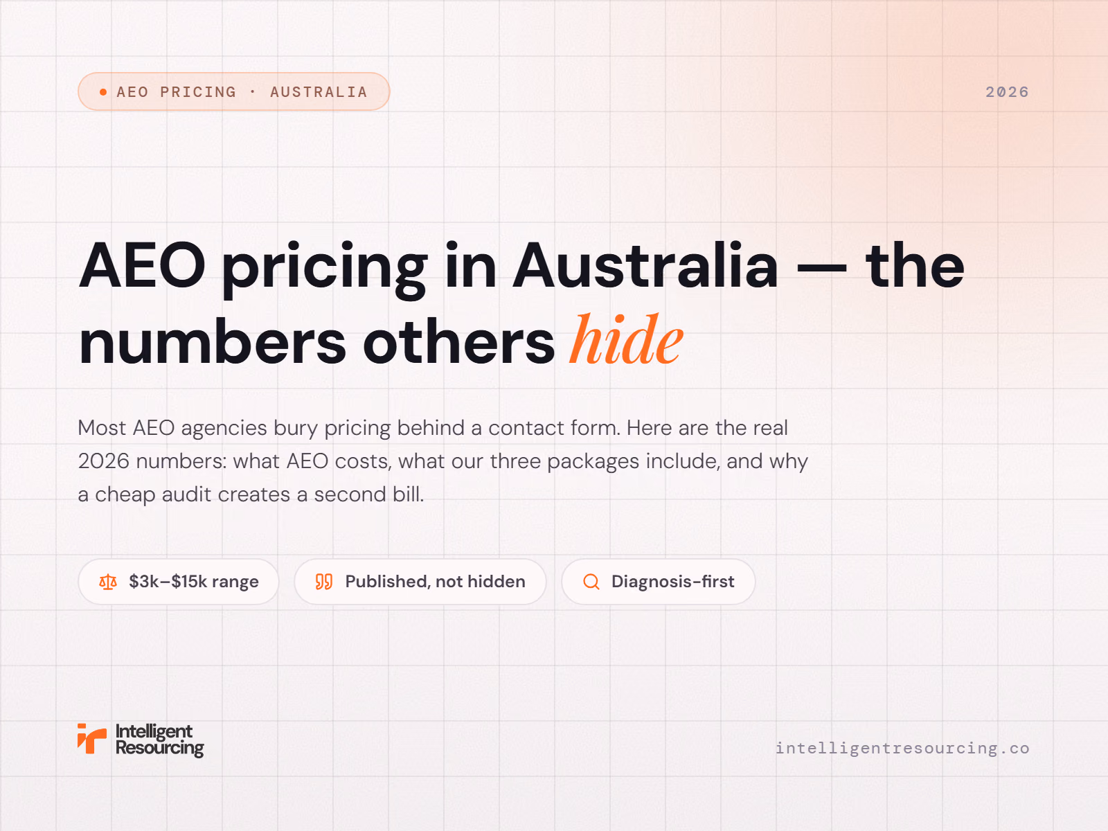 AEO Pricing Australia 2026: What Other Agencies Hide and What We Charge, article cover