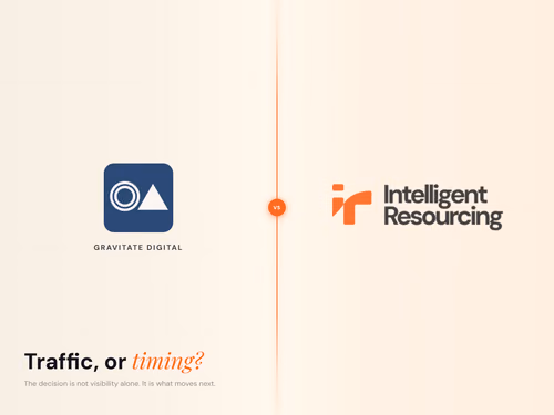 Gravitate Digital vs Intelligent Resourcing: Traffic Without Timing Is Just Noise, article cover