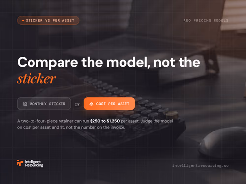 AEO Pricing Models Compared: Audit vs Retainer vs Performance
