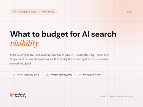 What Should a B2B SME Budget for AI Search Visibility in 2026?