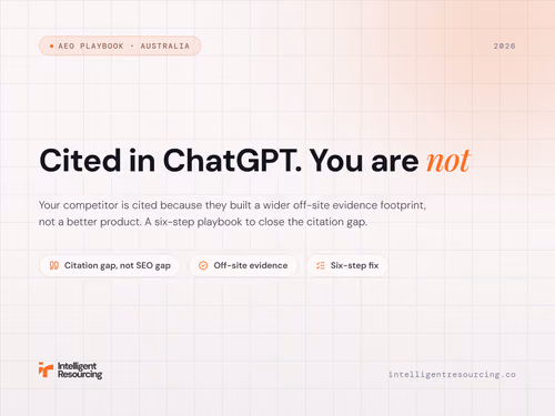 Your Competitor Is Cited in ChatGPT and You Are Not: The Fix