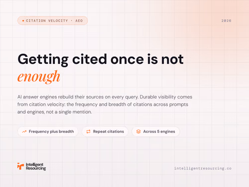 Citation Velocity: Why Getting Cited Once Is Not Enough