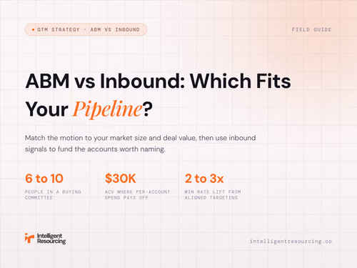 ABM vs Inbound Marketing: Which Fits Your B2B Pipeline, and When Should You Run Both?