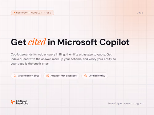 How to Get Cited in Microsoft Copilot: GEO Best Practices